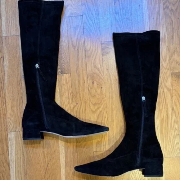 Raven Knee High Boot (Women) Stretch Suede Black Size 9 - Picture 8 of 12